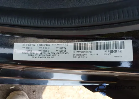 2013 Chrysler 200 Lx z USA, uszkodzony, nr VIN 1C3CCBAB2DN735284